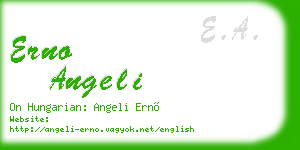 erno angeli business card